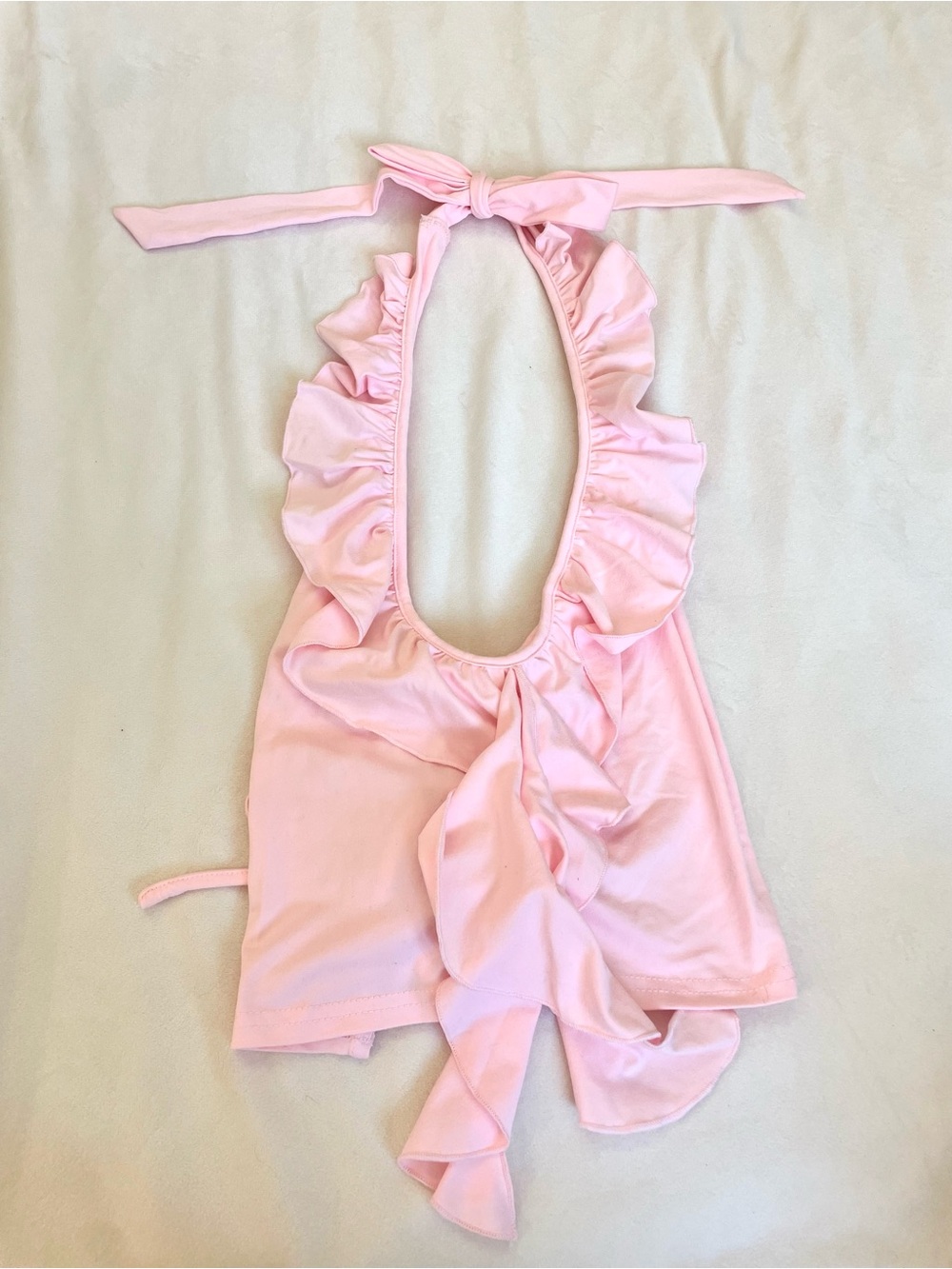 Pink Ruffle Halter Women’s Top